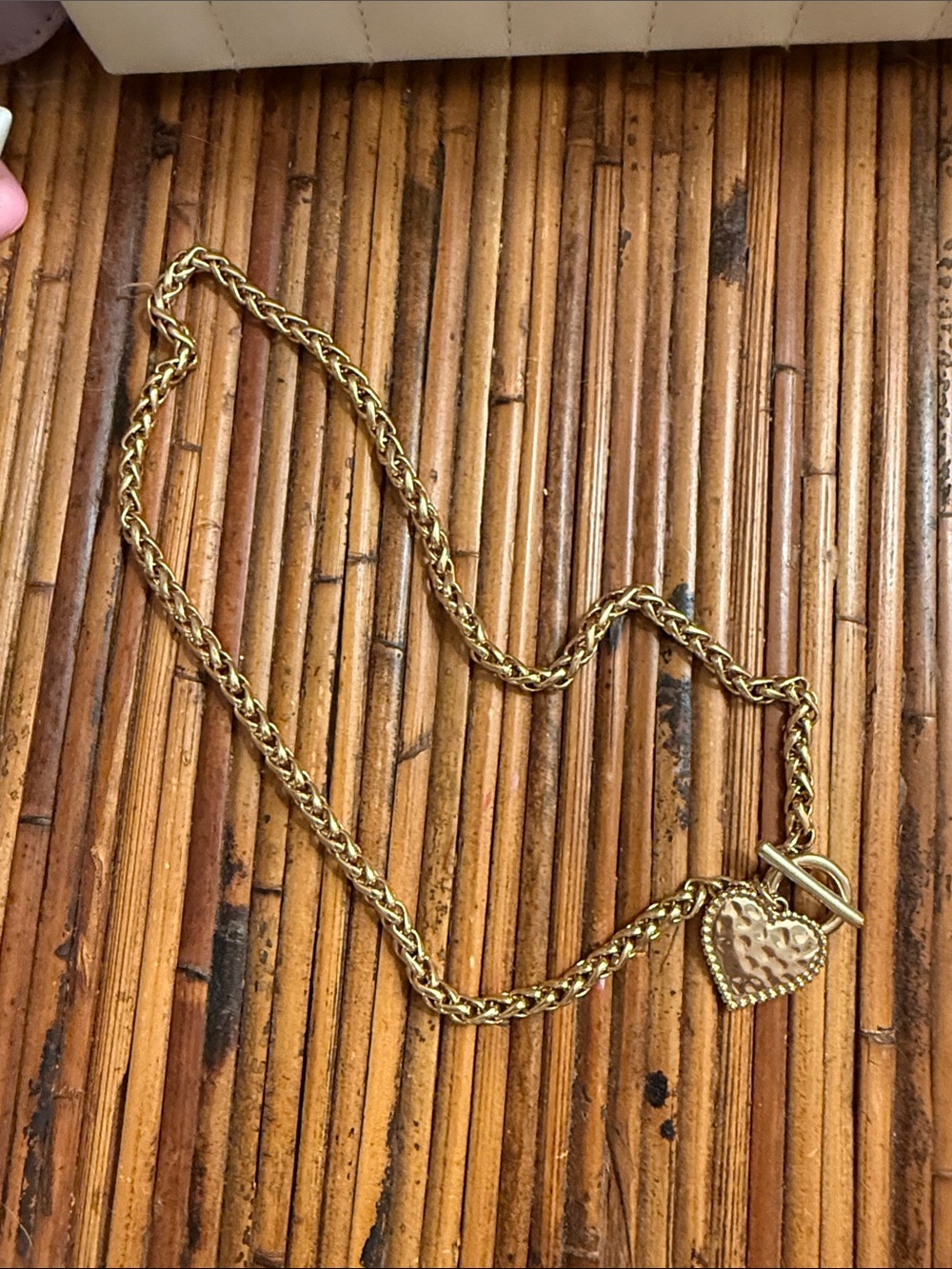 Boden Gold Heart Toggle Chain Necklace